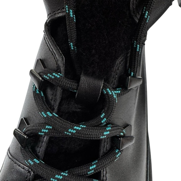 Marc Fisher Leather ML Izumi Combat Boot Real Sheepkin Fur Black Size 7 NWT - Picture 8 of 13